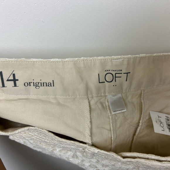 LOFT Cream Lace Shorts plus Size 14 fairy old money nwt - Picture 11 of 13